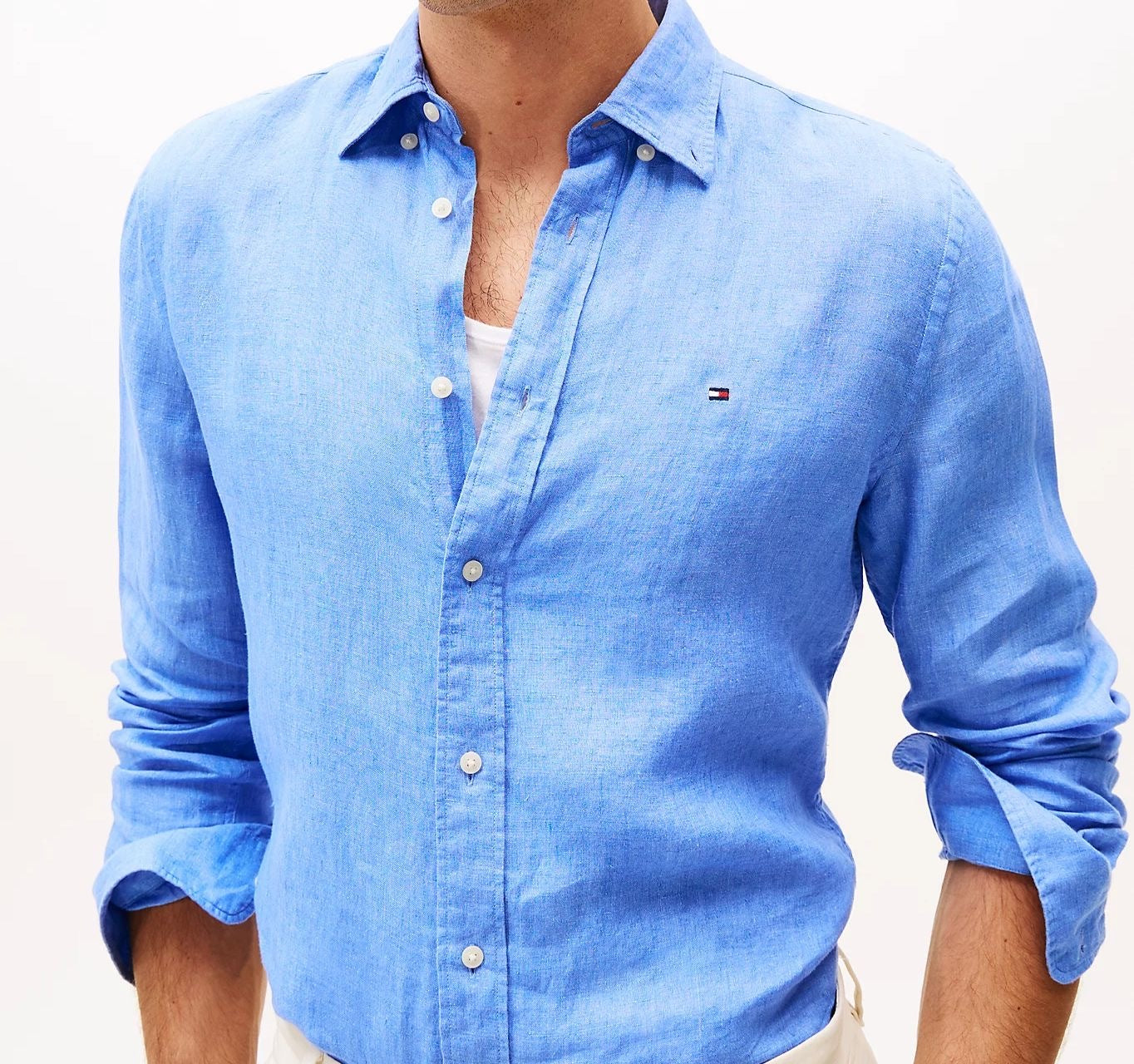 Tommy Hilfiger Camicia Regular Fit In Puro Lino