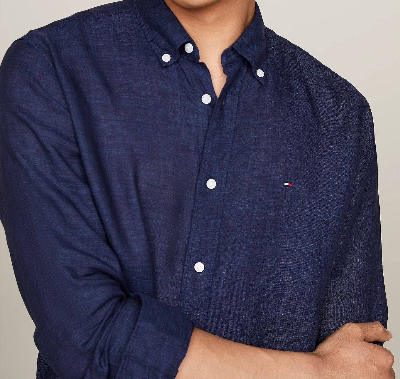 Tommy Hilfiger Camicia Regular Fit In Puro Lino