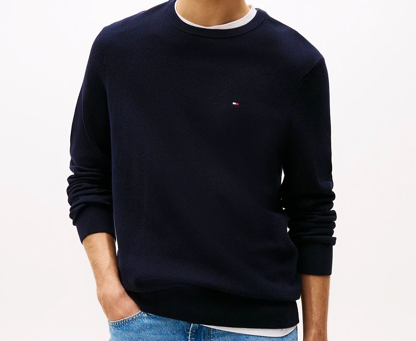 Tommy Hilfiger Pullover Tramato Con Bandierina Ricamata

MW0MW36347