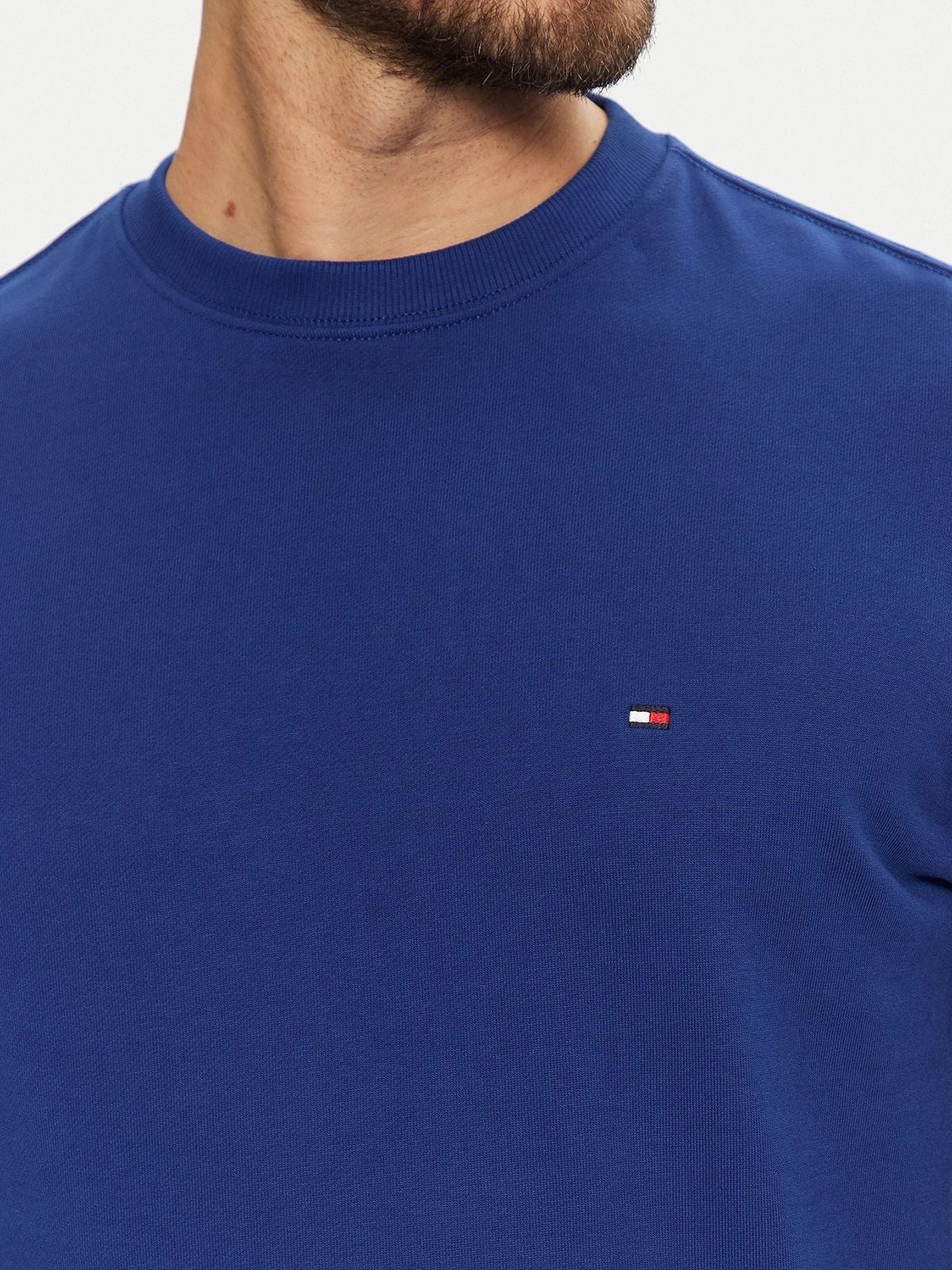 Tommy Hilfiger Felpa In Spugna Con Bandierina Ricamata