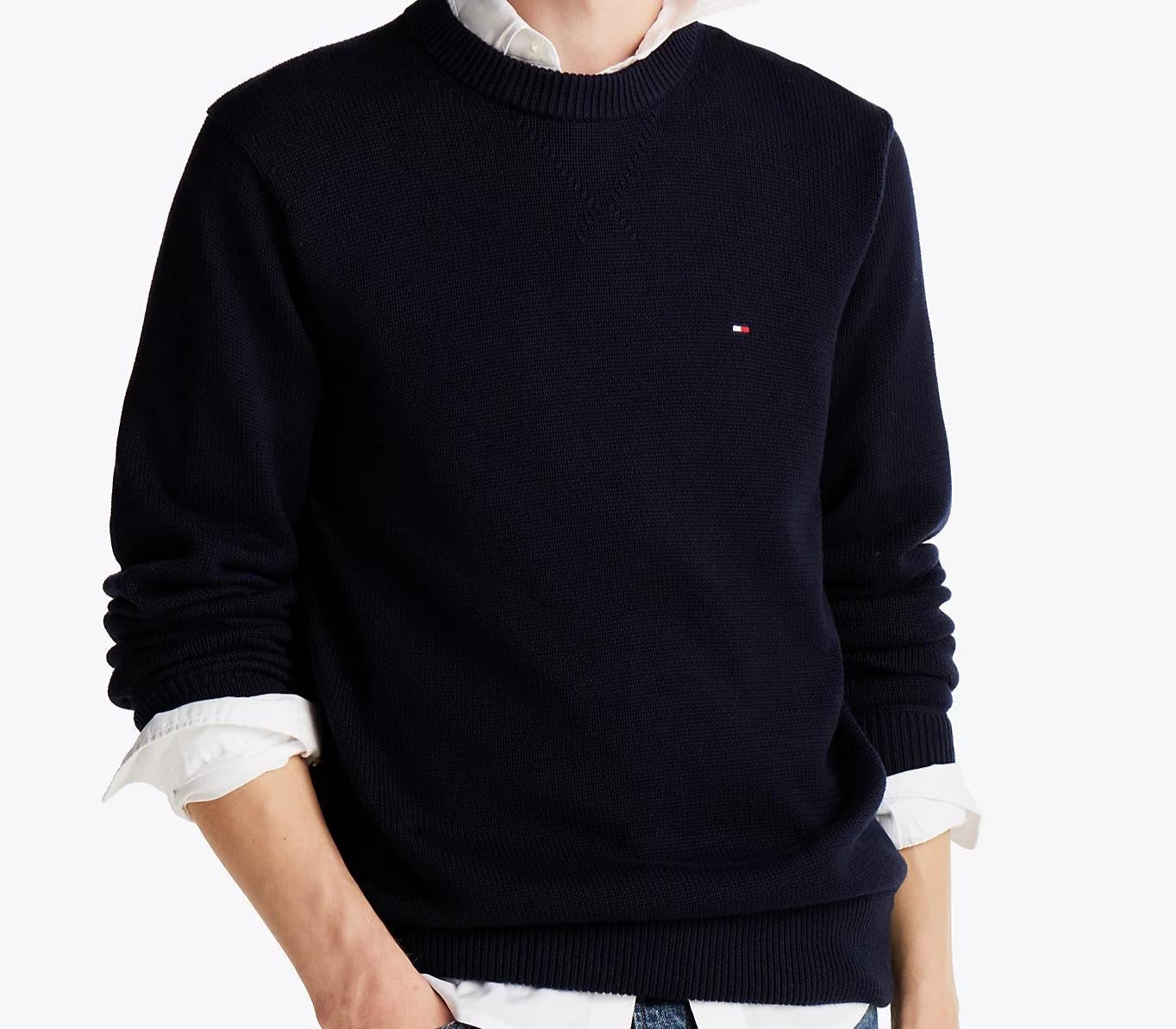 Tommy Hilfiger Pullover Relaxed Fit Con Bandierina Ricamata
