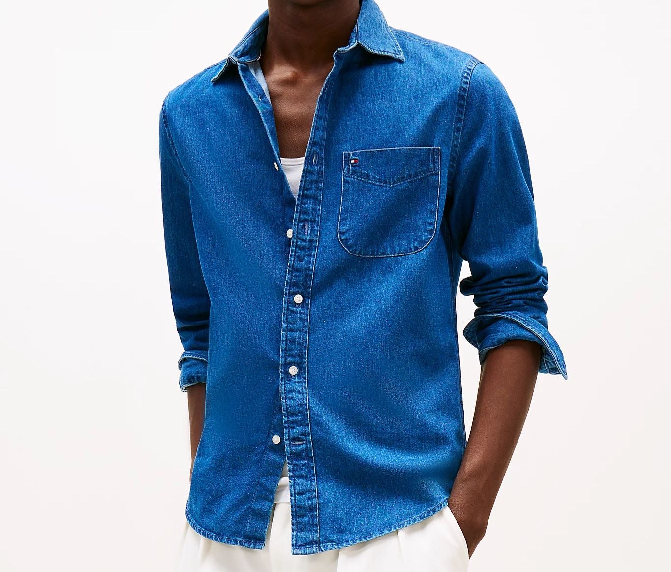Tommy Hilfiger Camicia Regular Fit In Denim