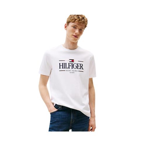Tommy Hilfiger T-shirt Con Logo Tono Su Tono Ricamato