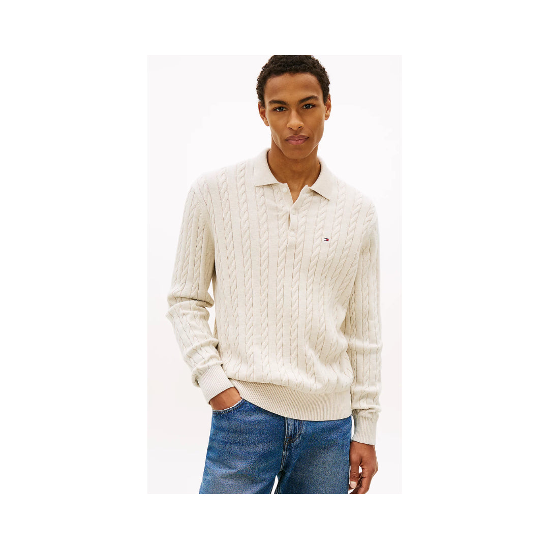 Tommy Hilfiger Polo In Maglia Intrecciata Con Bandierina 
MW0MW41955HGF
