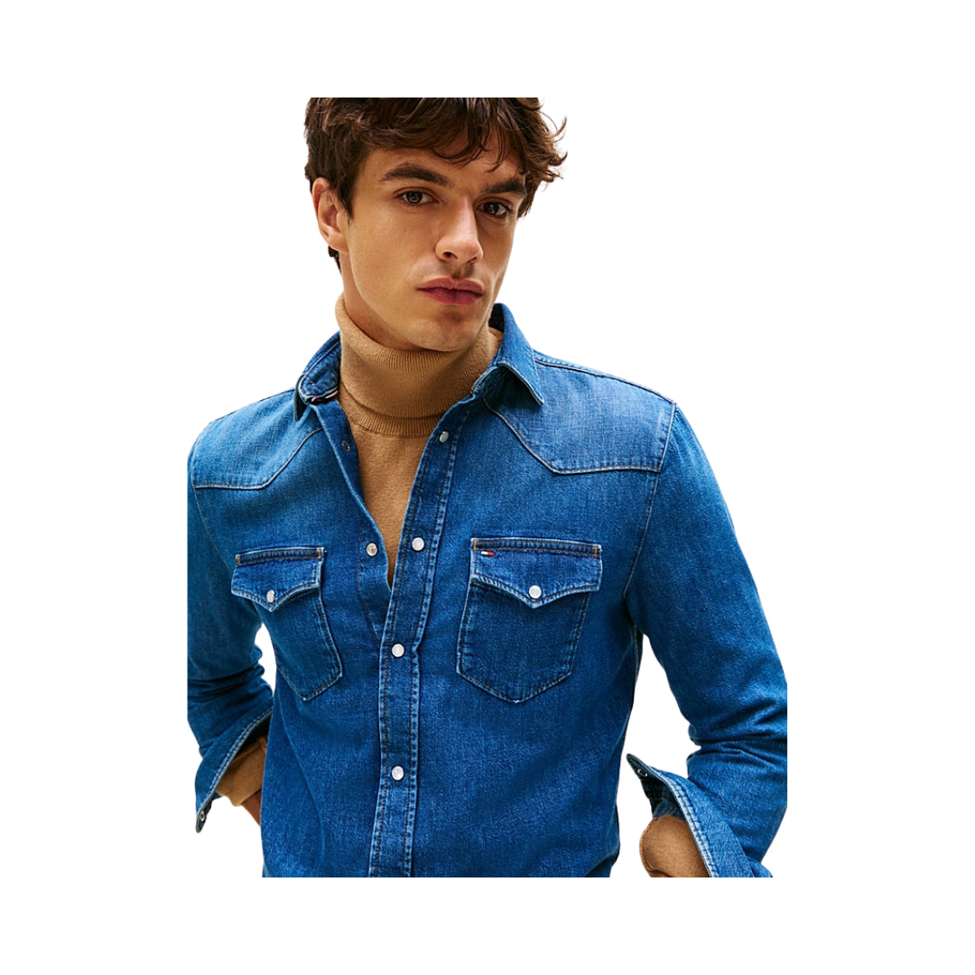 Tommy Hilfiger Camicia Regular Fit In Denim Stile Western

MW0MW42084