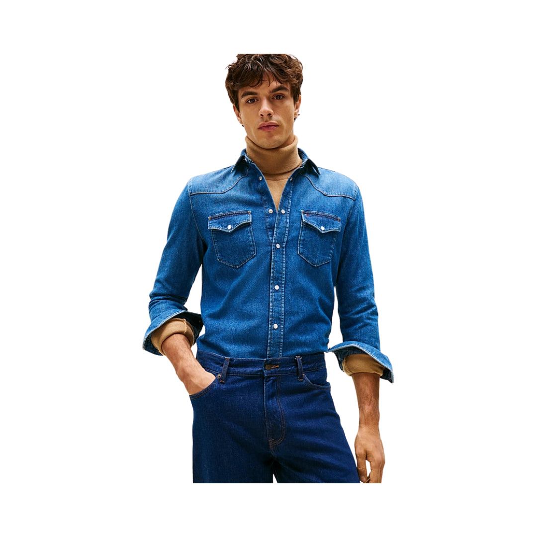 Tommy Hilfiger Camicia Regular Fit In Denim Stile Western

MW0MW42084