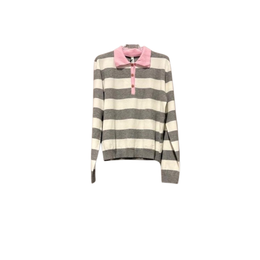 Tensione In Polo in Maglia Rigata Con Dettaglio Blu Sul Colletto
P6HMJ09A414