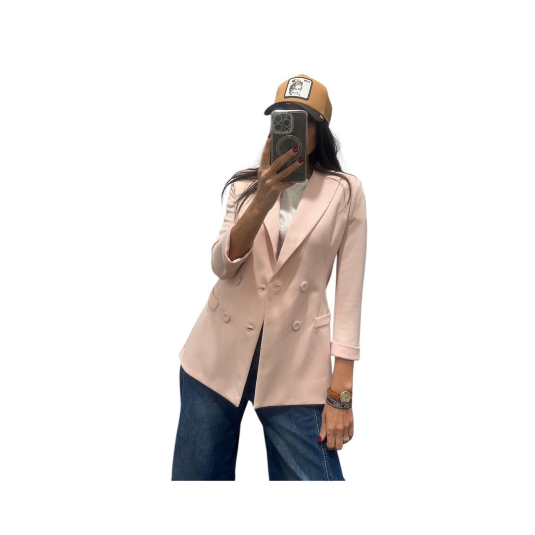Tensione In Blazer In Crepe Rosa 
PE26075