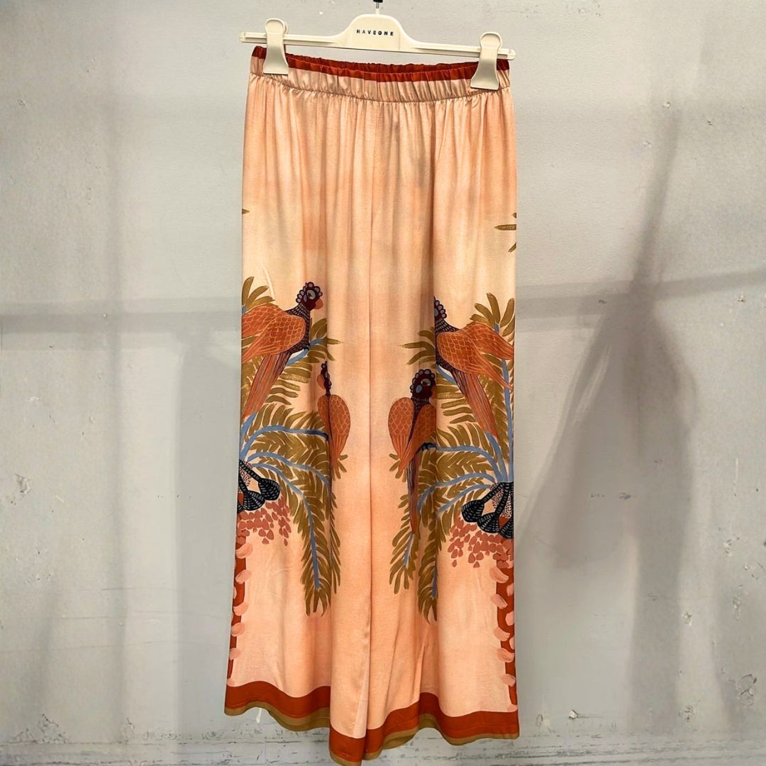 Haveone Pantalone Lungo Stampa Pappagalli 
PVS-Q719LUNGO TABACCO