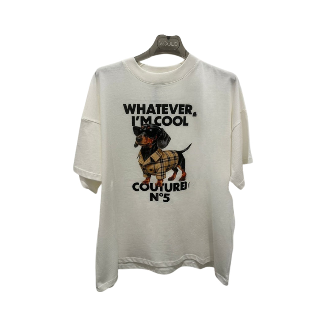 Vicolo T-shirt “Whatever, I’m Cool” Con Bassotto


RF0290