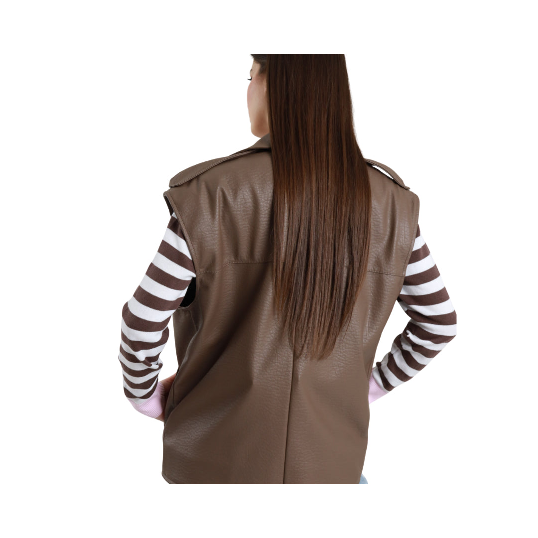 Chiodo Smanicato Ecopelle Susy Mix

S26M625FANGO