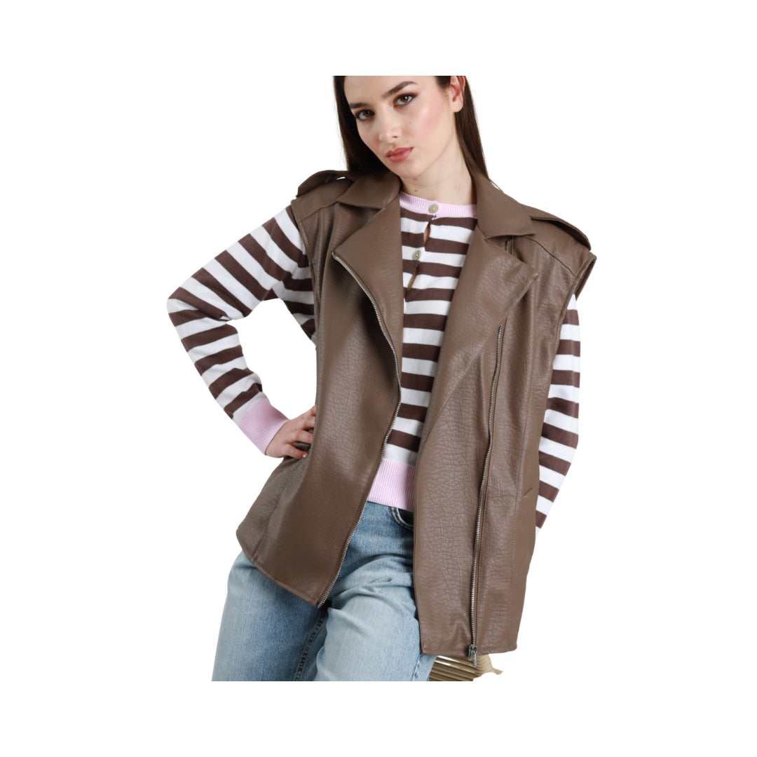 Chiodo Smanicato Ecopelle Susy Mix

S26M625FANGO