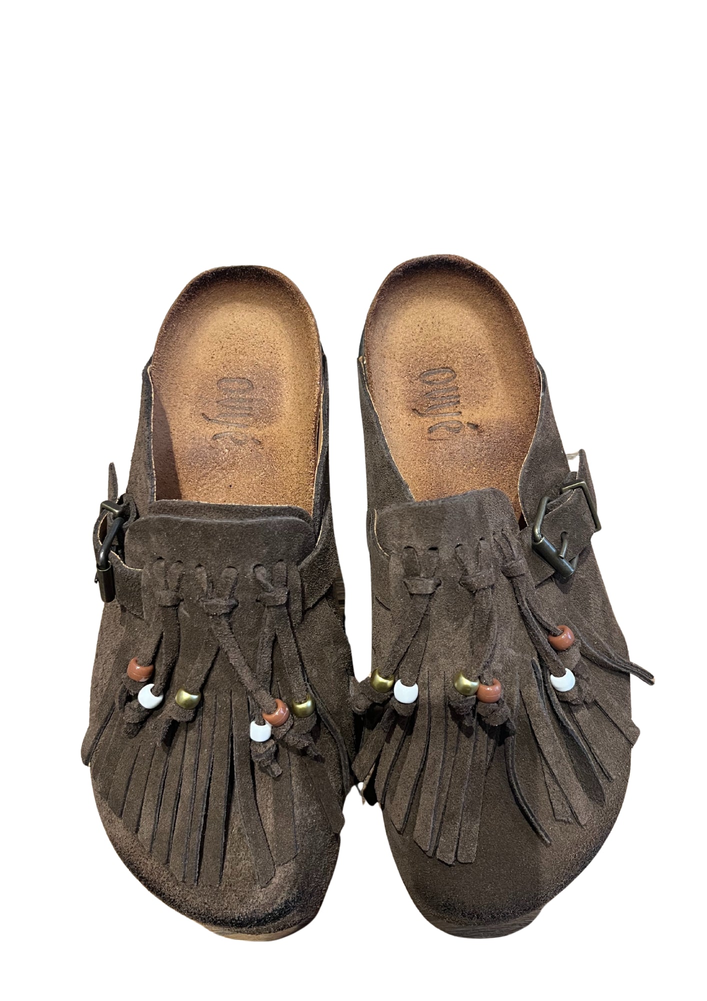 Ovyè Mules In Camoscio Con Frange 
SO SHAKIRA