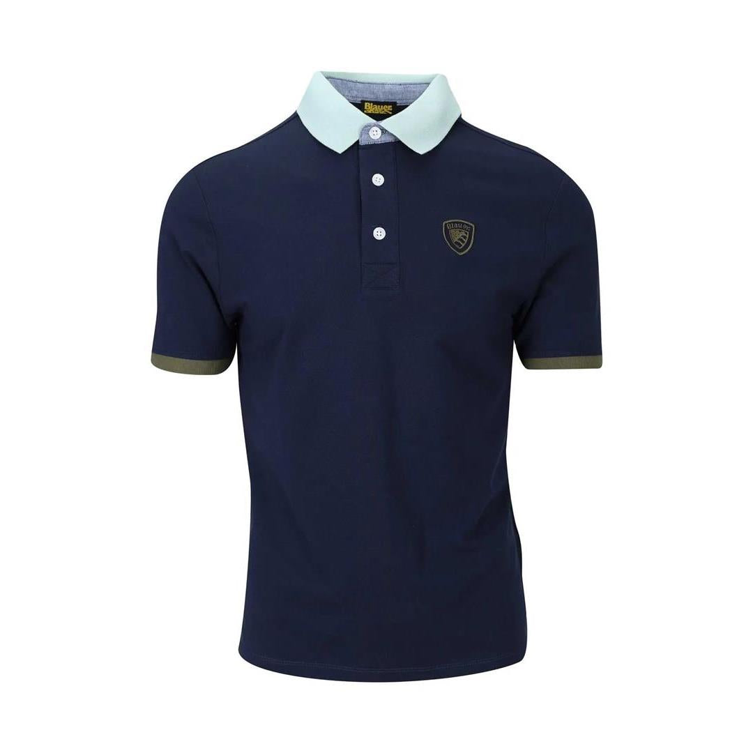 Blauer Polo Piquet Alban