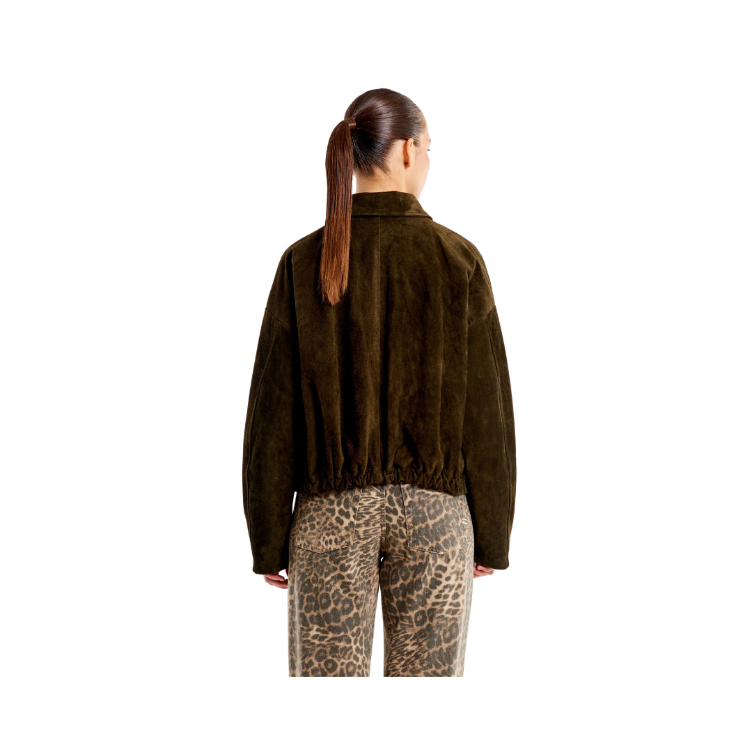 Vicolo Bomber Scamosciato In Pelle Con Tasche 
TAB0171