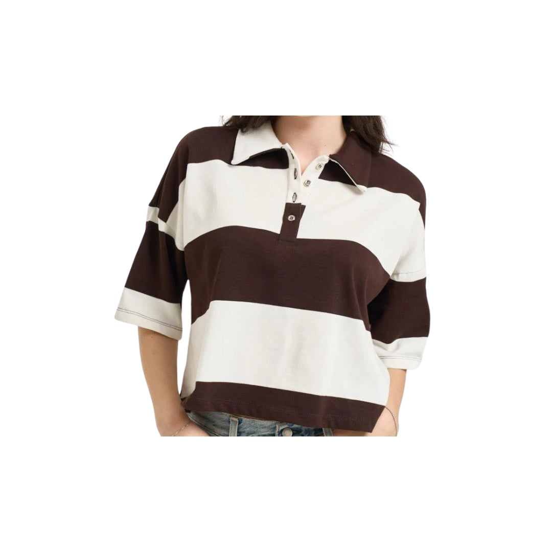 Polo Donna A Righe Bianco/Moro VICOLO

TAB0775BIANCO/MORO