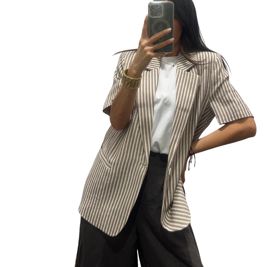 Vicolo Blazer Rigato
TAB2529BURRO/TABACCO