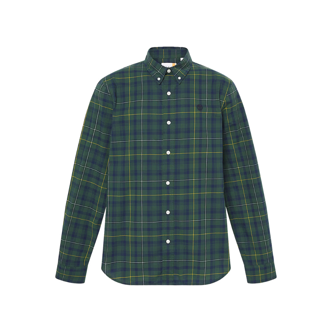 Timberland Camicia a Quadri in Popeline Elasticizzato