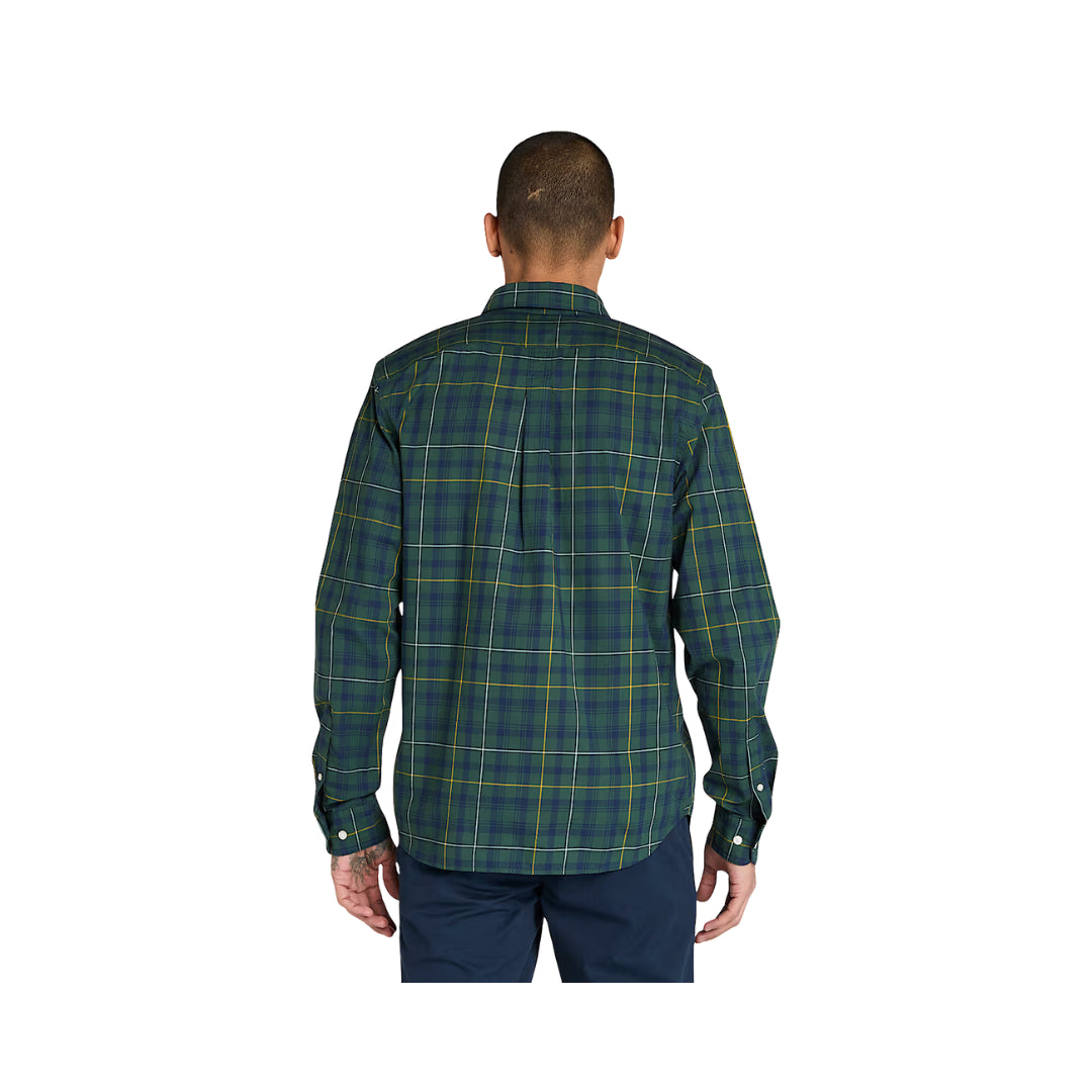 Timberland Camicia a Quadri in Popeline Elasticizzato