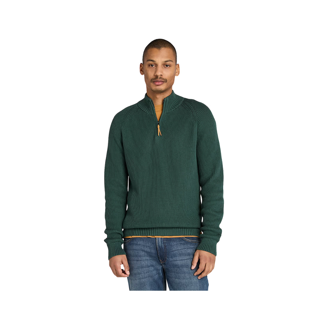 Timberland Maglione Testurizzato con Zip a un Quarto Williams River