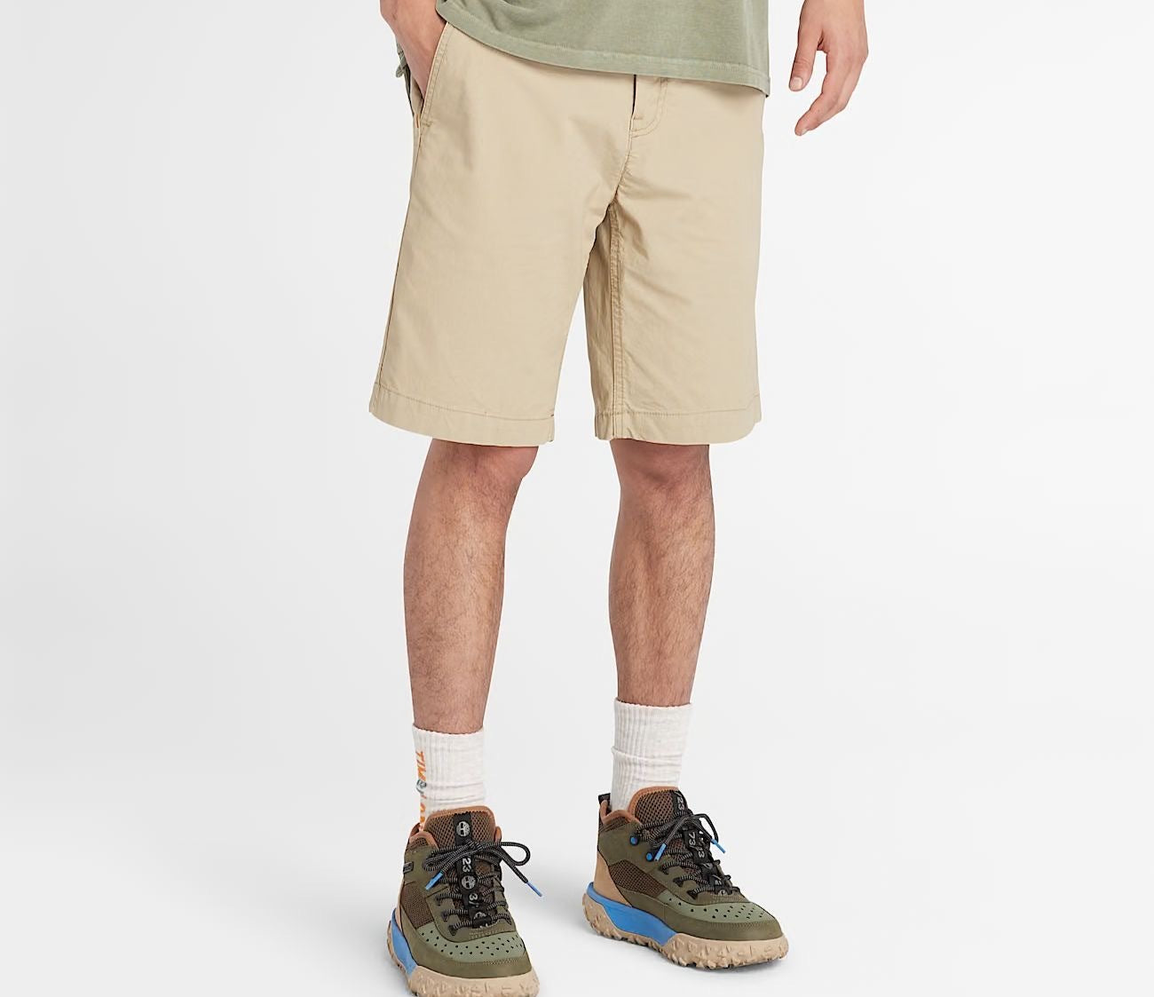 Timberland Shorts Chino In Popeline Claremont Da Uomo In Beige