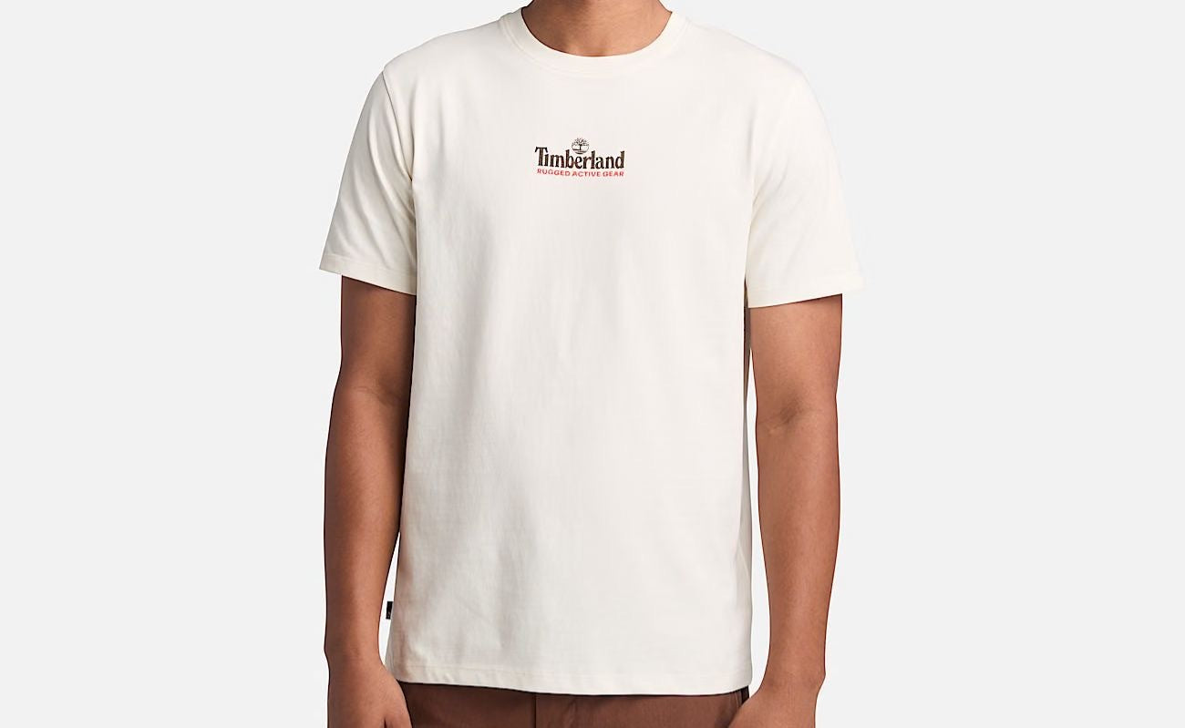 Timberland T-shirt A Maniche Corte In Bianco