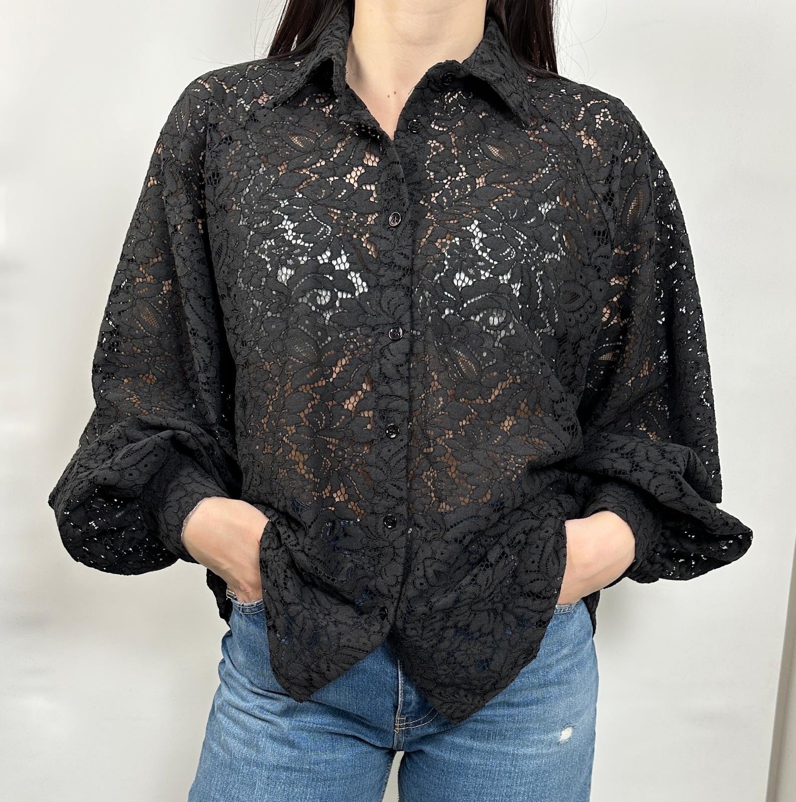 Vicolo  Camicia In Pizzo Manica A Palloncino