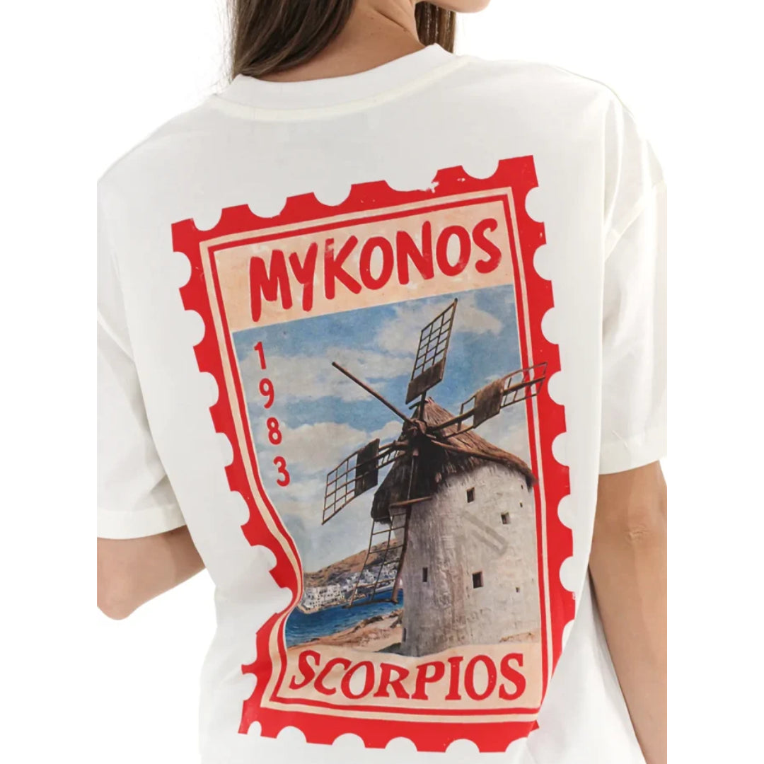HaveOne T-Shirt  Over Stampa Mykonos
TDY-Q237LATTE