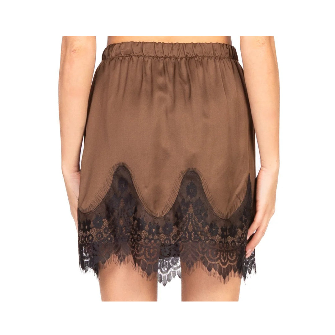 Vicolo Gonna Satin Dettagli Pizzo

TF1065