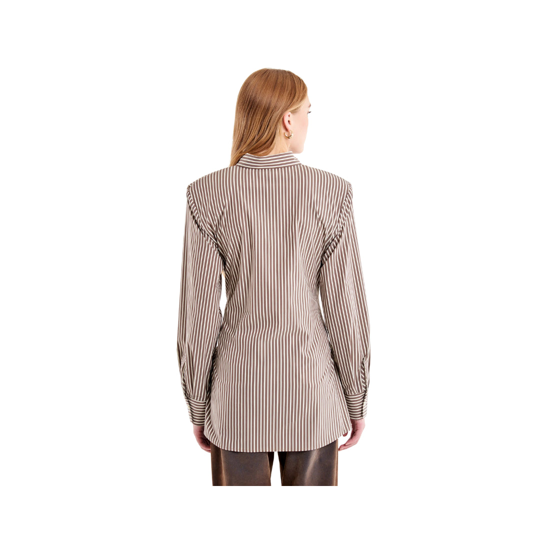 Vicolo Camicia con Spalle Over Doppie Maniche

TF1165