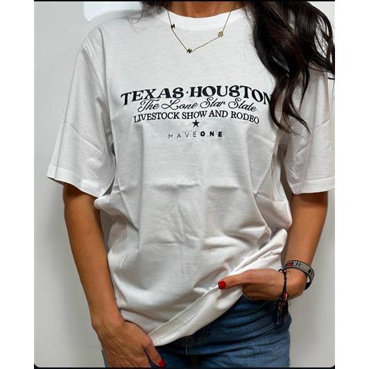 Haveone T-shirt Con Scritta Texas Houston