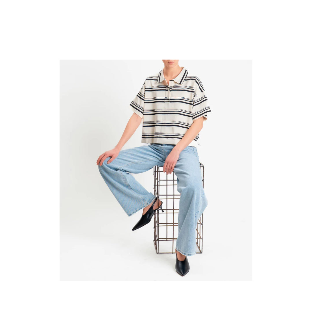 Vicolo -T-shirt a Righe Collo Polo
UAB0181