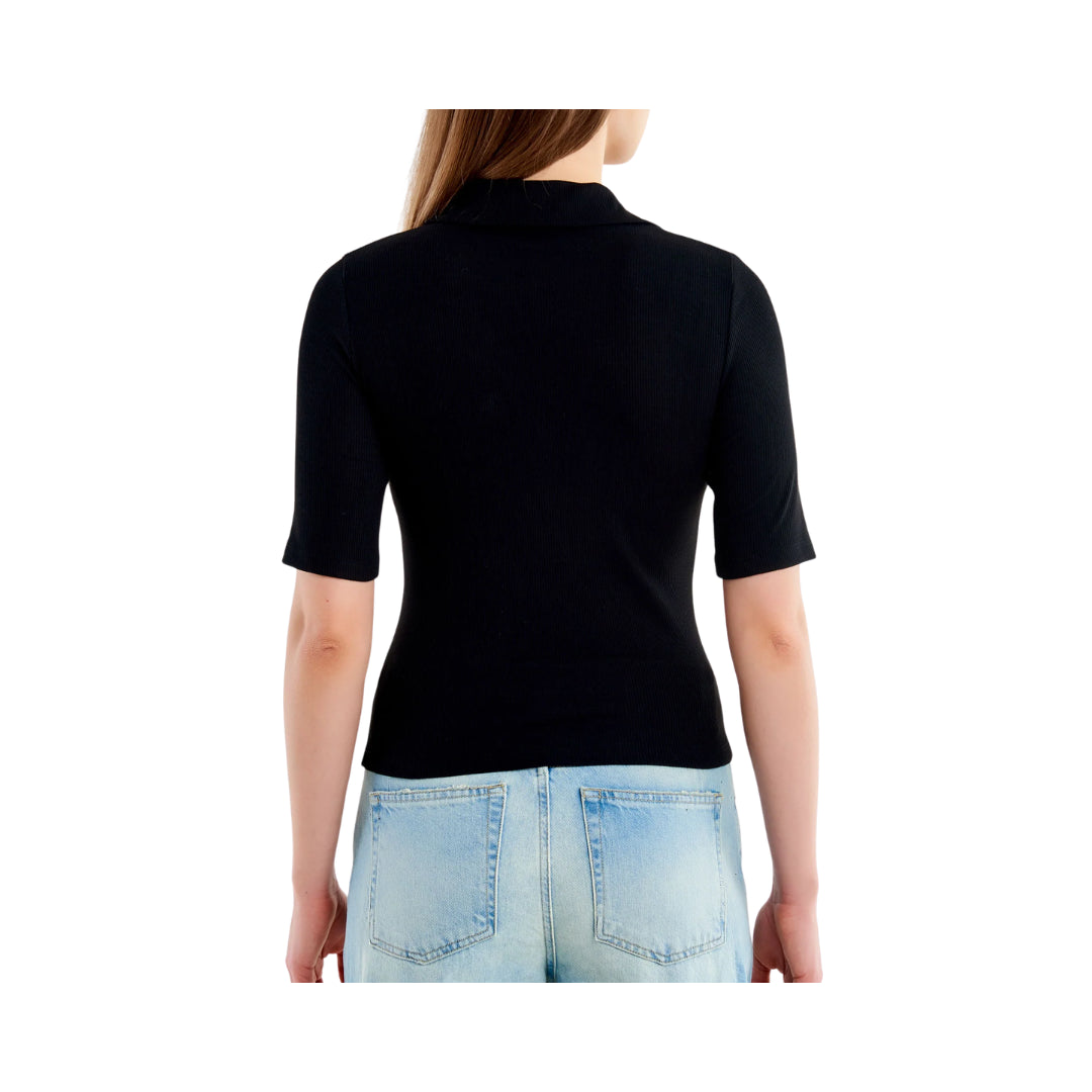 T-shirt a Costine Scollo a V Vicolo

UAB0318