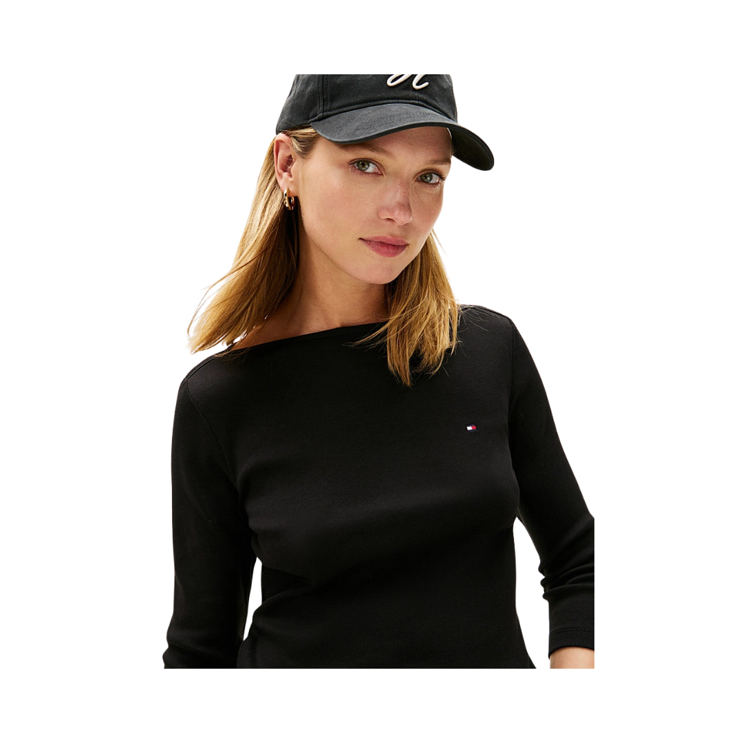 Tommy Hilfiger T-shirt Slim Fit Con Scollatura A Barca