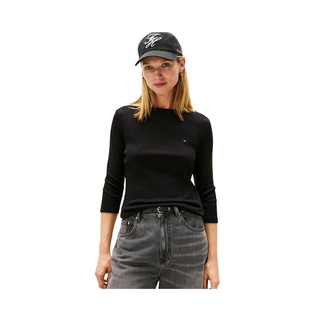 Tommy Hilfiger T-shirt Slim Fit Con Scollatura A Barca