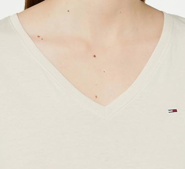 Tommy Hilfiger T-shirt In Maglia Tramata Con Scollatura a V