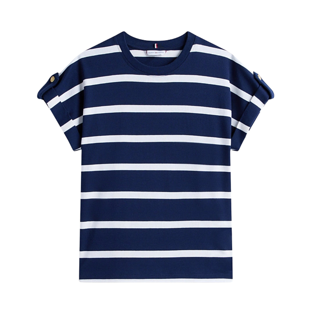 Tommy Hilfiger T-shirt Con Bottoni Dorati