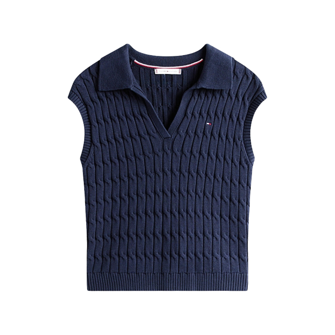 Tommy Hilfiger Polo Smanicata In Maglia Intrecciata

WW0WW45655