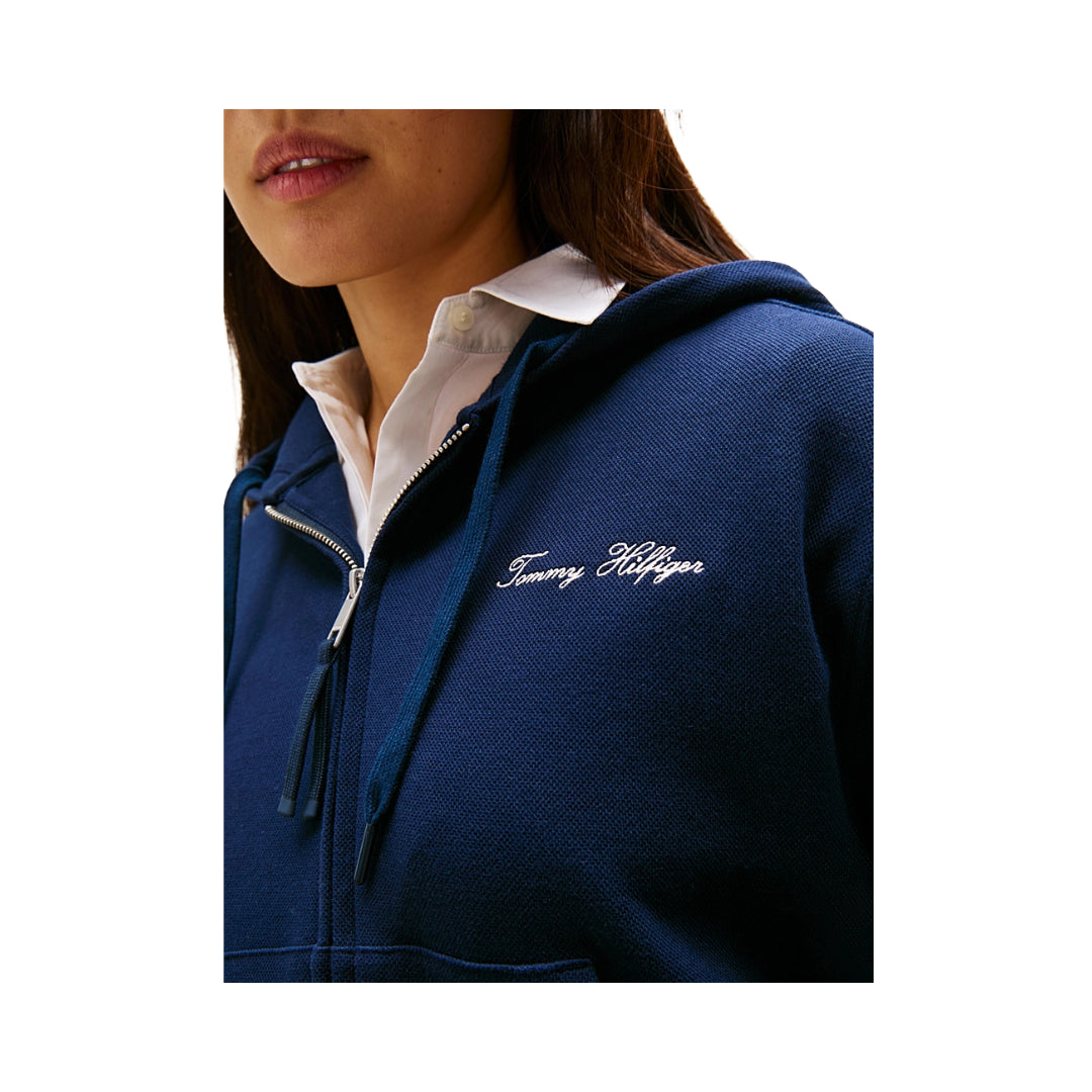 Tommy Hilfiger Felpa Con Cappuccio, Zip Integrale e Logo