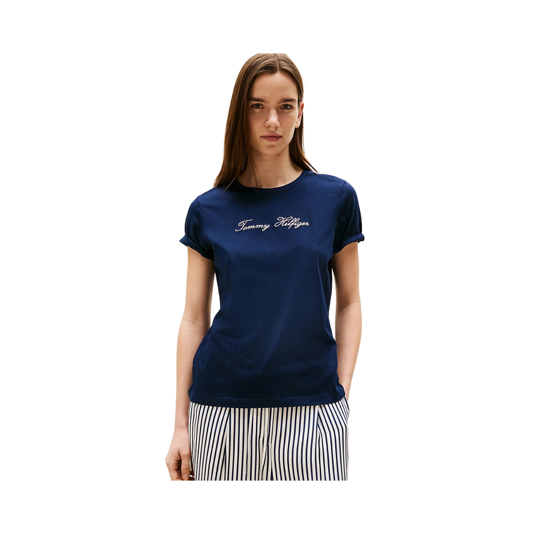 Tommy Hilfiger T-shirt Con Logo Ricamato