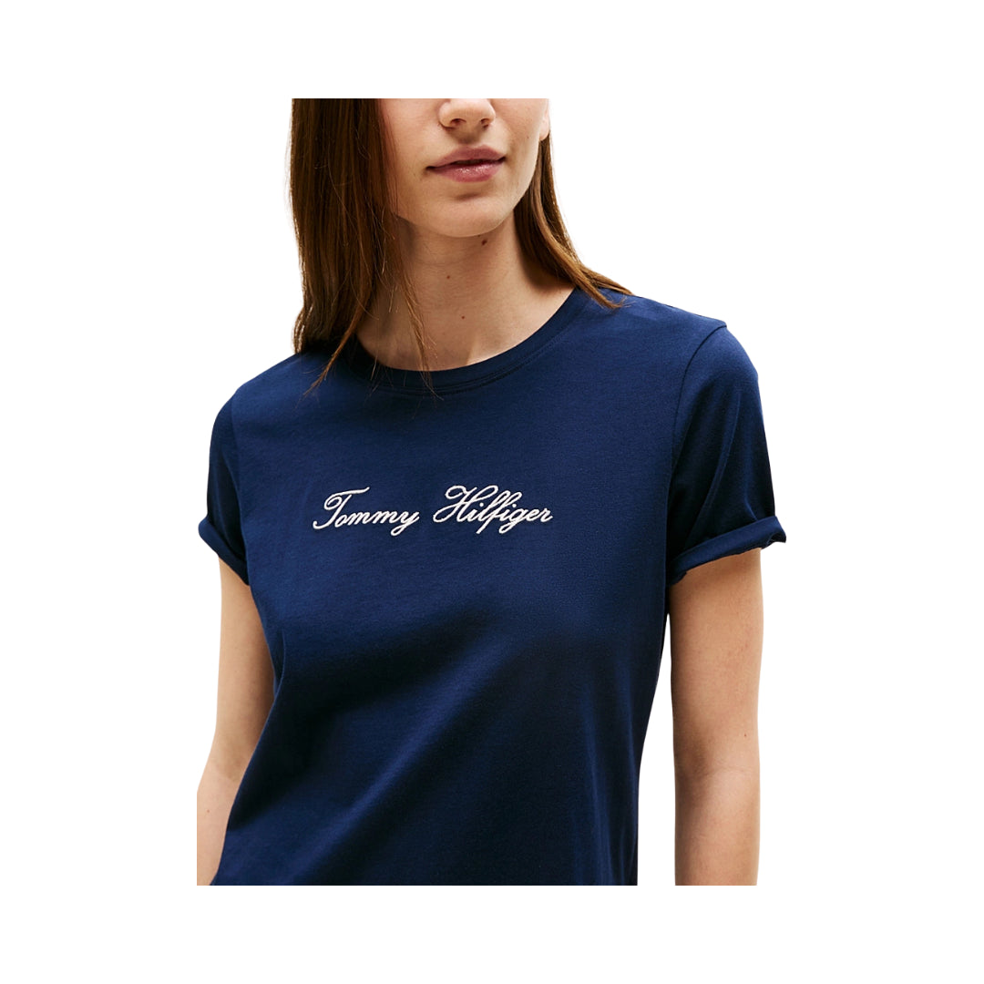 Tommy Hilfiger T-shirt Con Logo Ricamato
