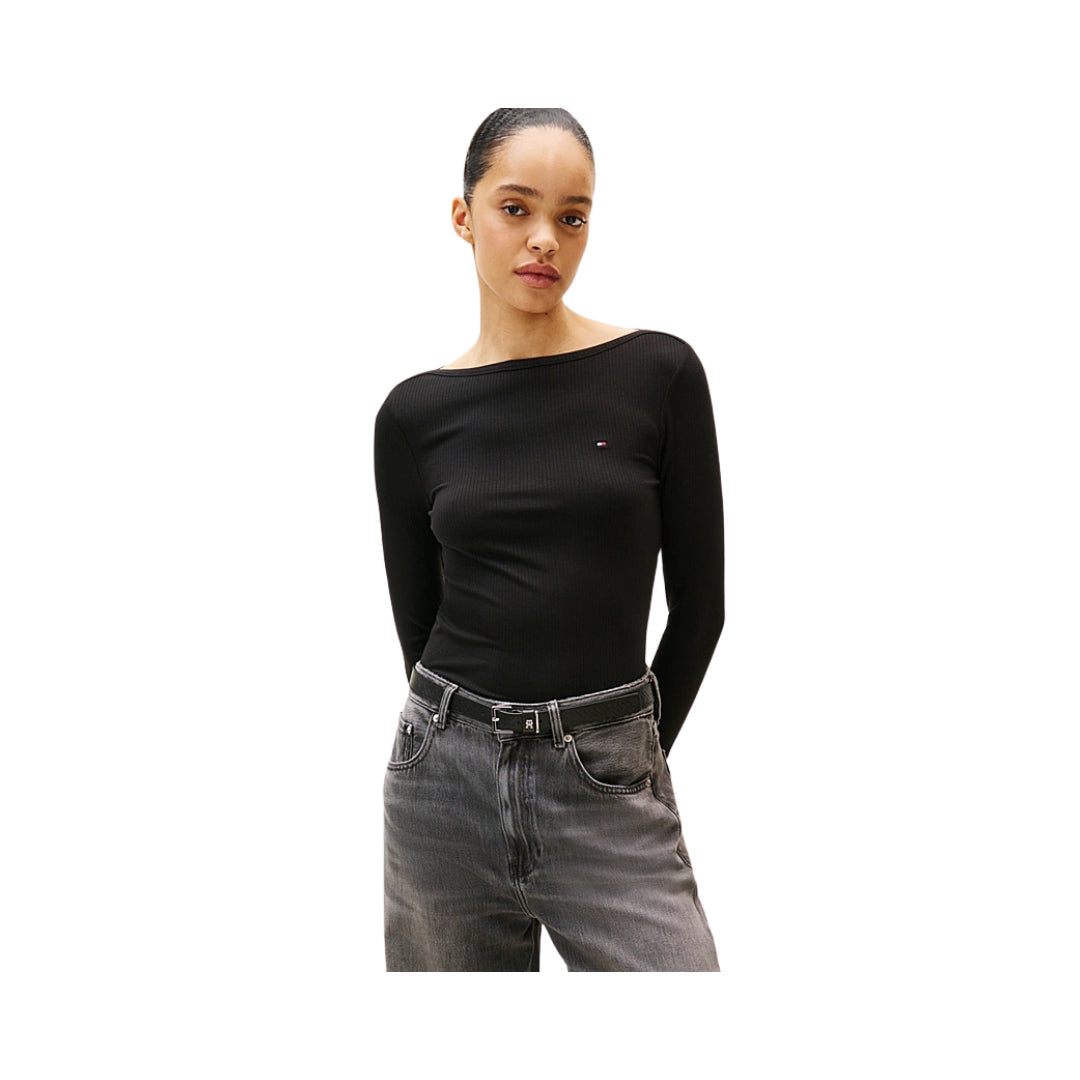 Tommy Hilfiger T-shirt Slim Fit a Coste Con Maniche Lunghe

WW0WW47309