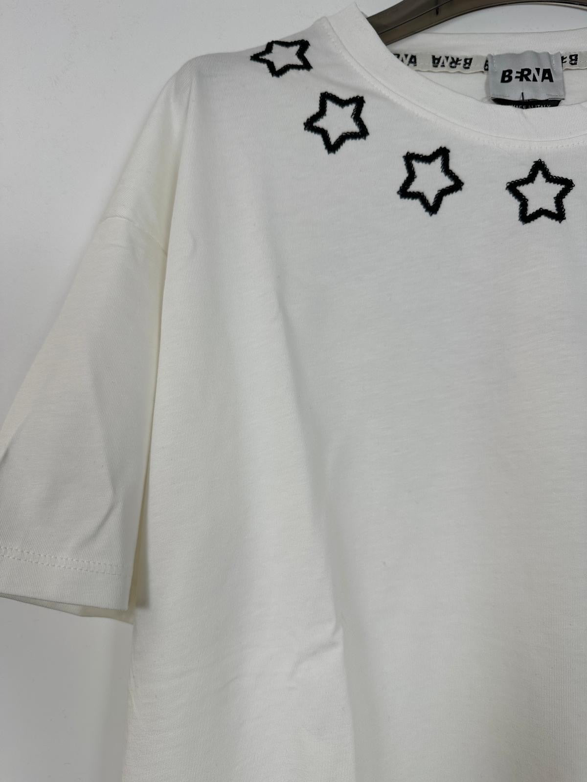 Berna T-Shirt Over Fit Con Stelle Ricamate