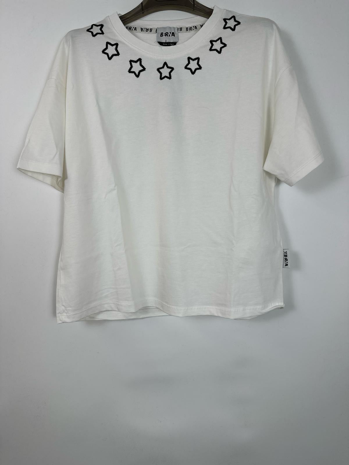 Berna T-Shirt Over Fit Con Stelle Ricamate