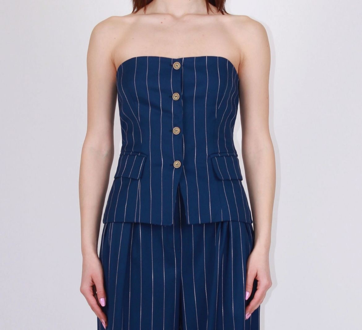 Berna Top Bustier Gessato