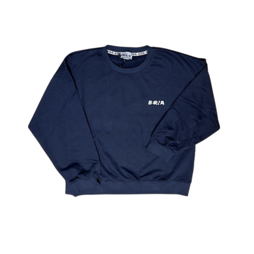 Berna Felpa A Girocollo Logata